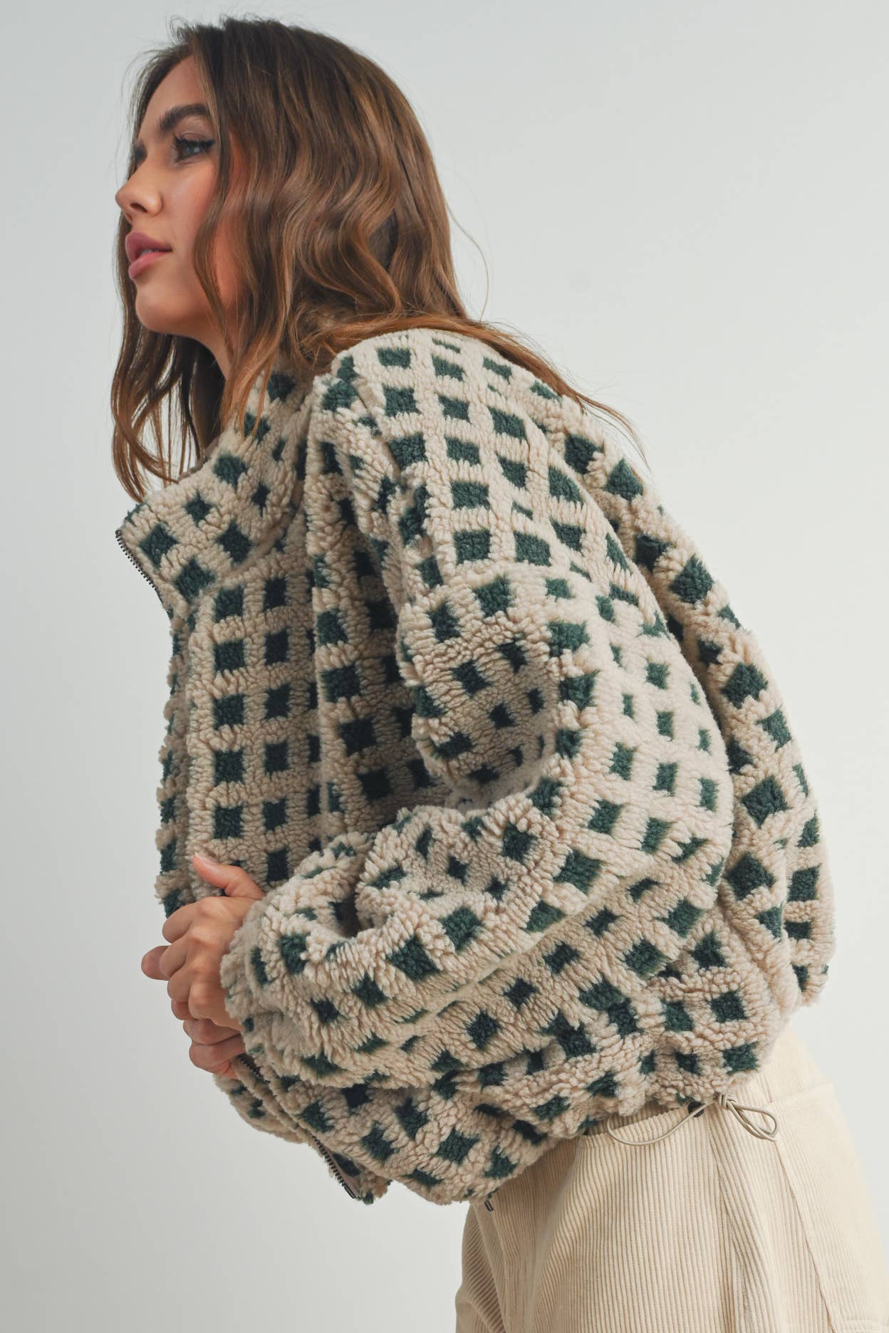 Chaqueta de sherpa afelpada