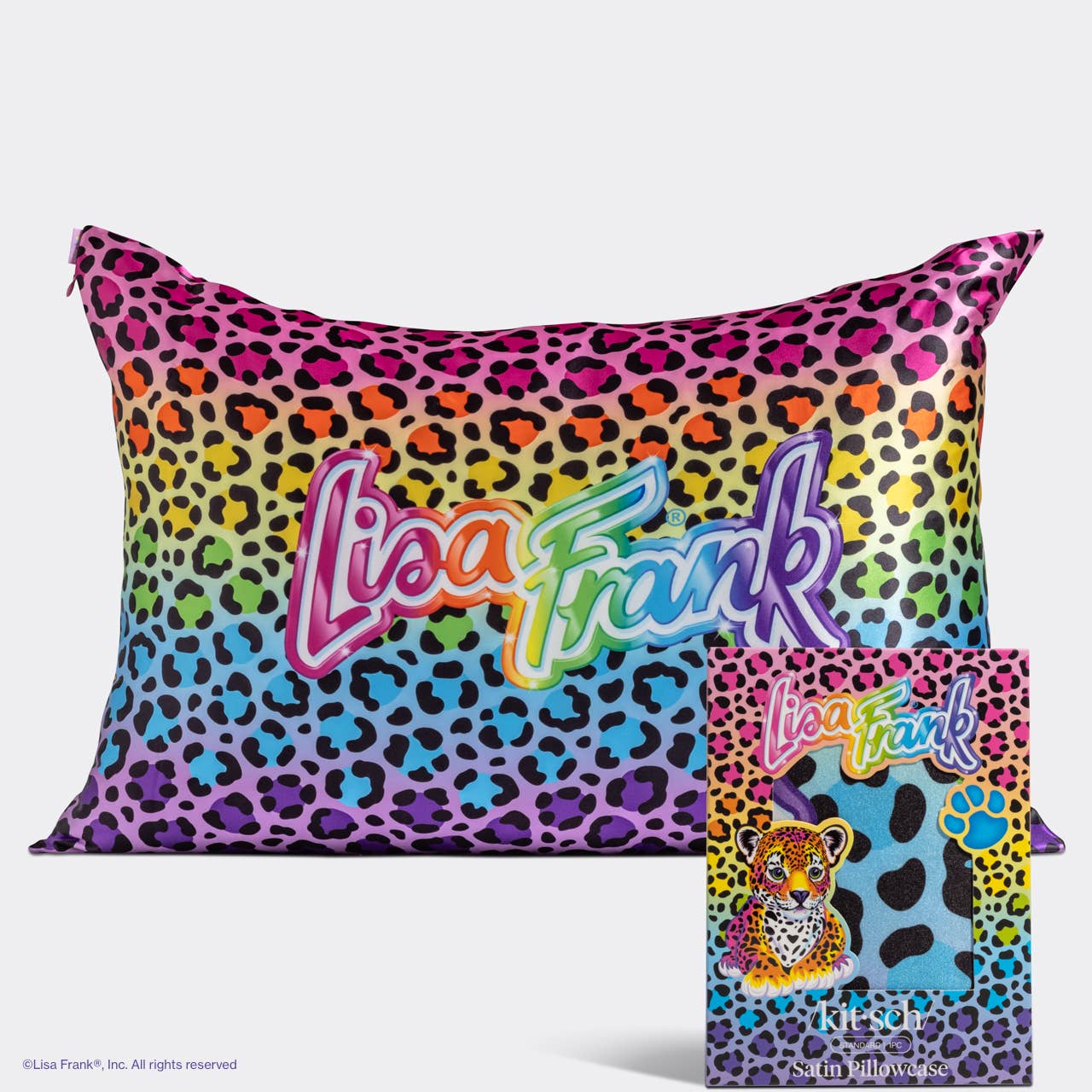 KITSCH - Lisa Frank x Kitsch Standard Sateng Putetrekk - Regnbueleopard