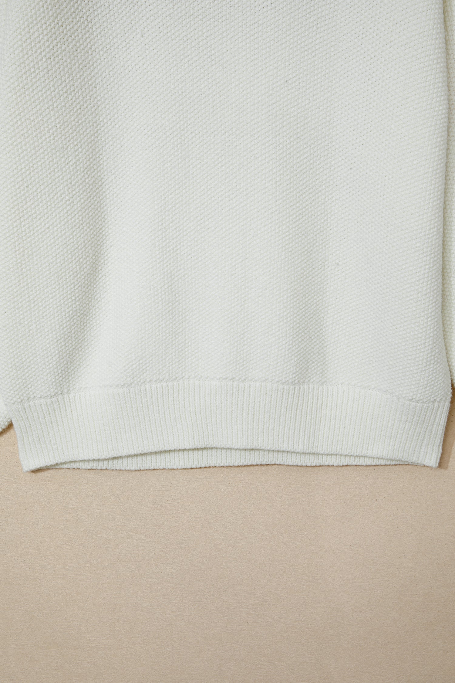 White Chenille Graphic Drop Shoulder Holiday Sweater