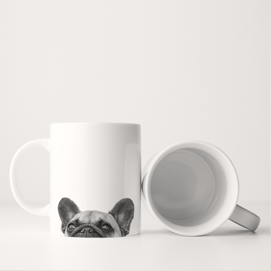 Peeking Frenchie Mug