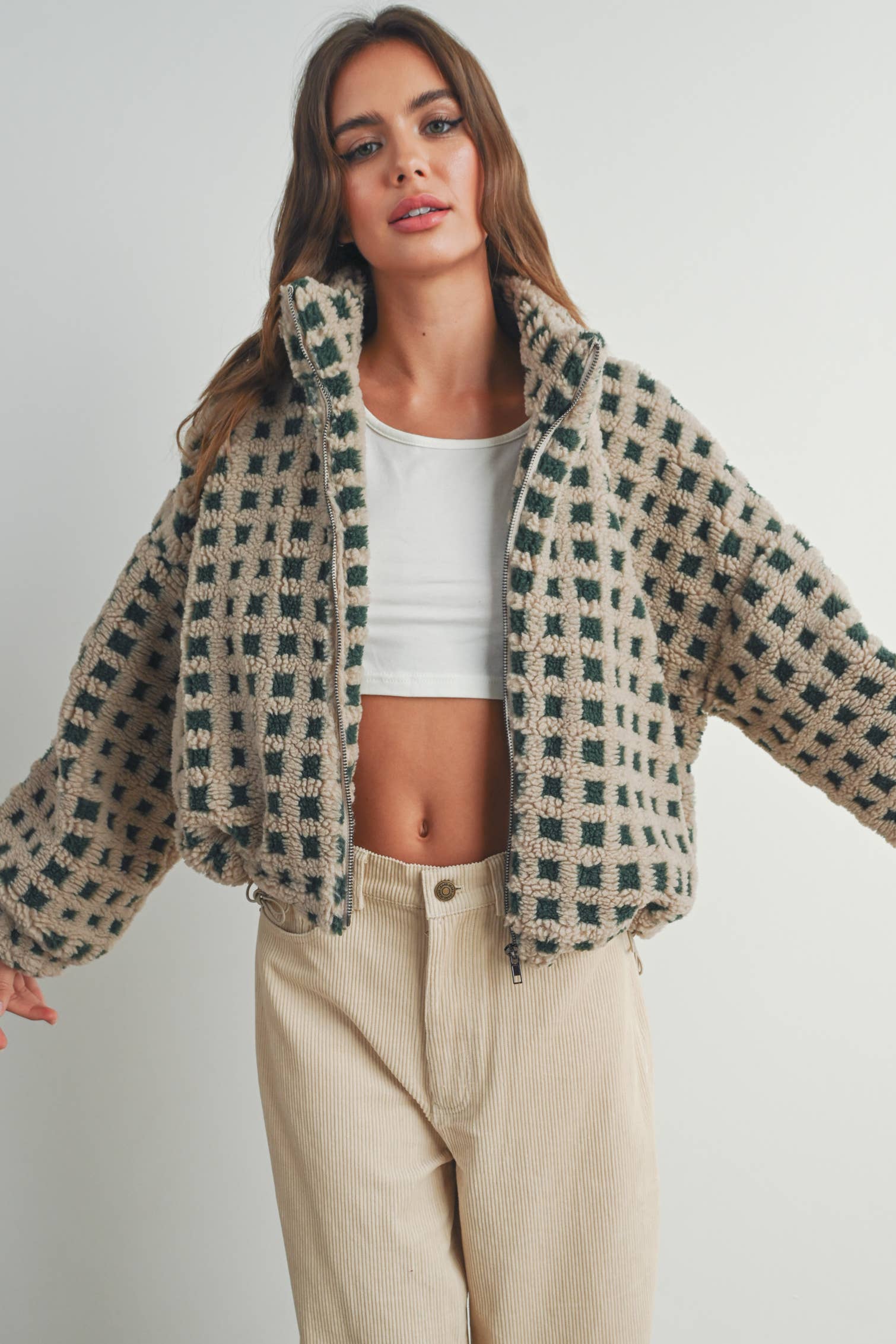 Chaqueta de sherpa afelpada