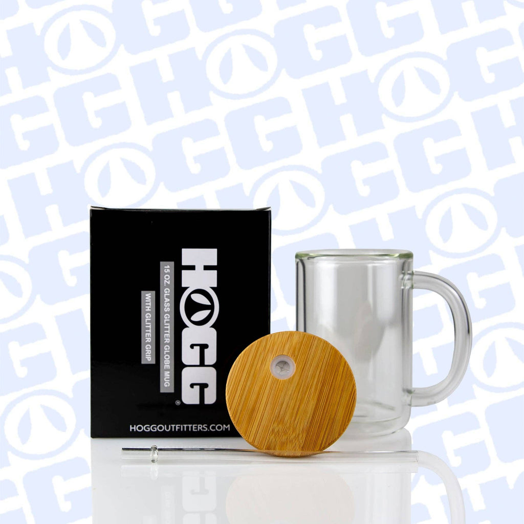 Hogg Outfitters - 15oz SUBLIMATION GLITTER GLOBE GLASS COFFEE MUG