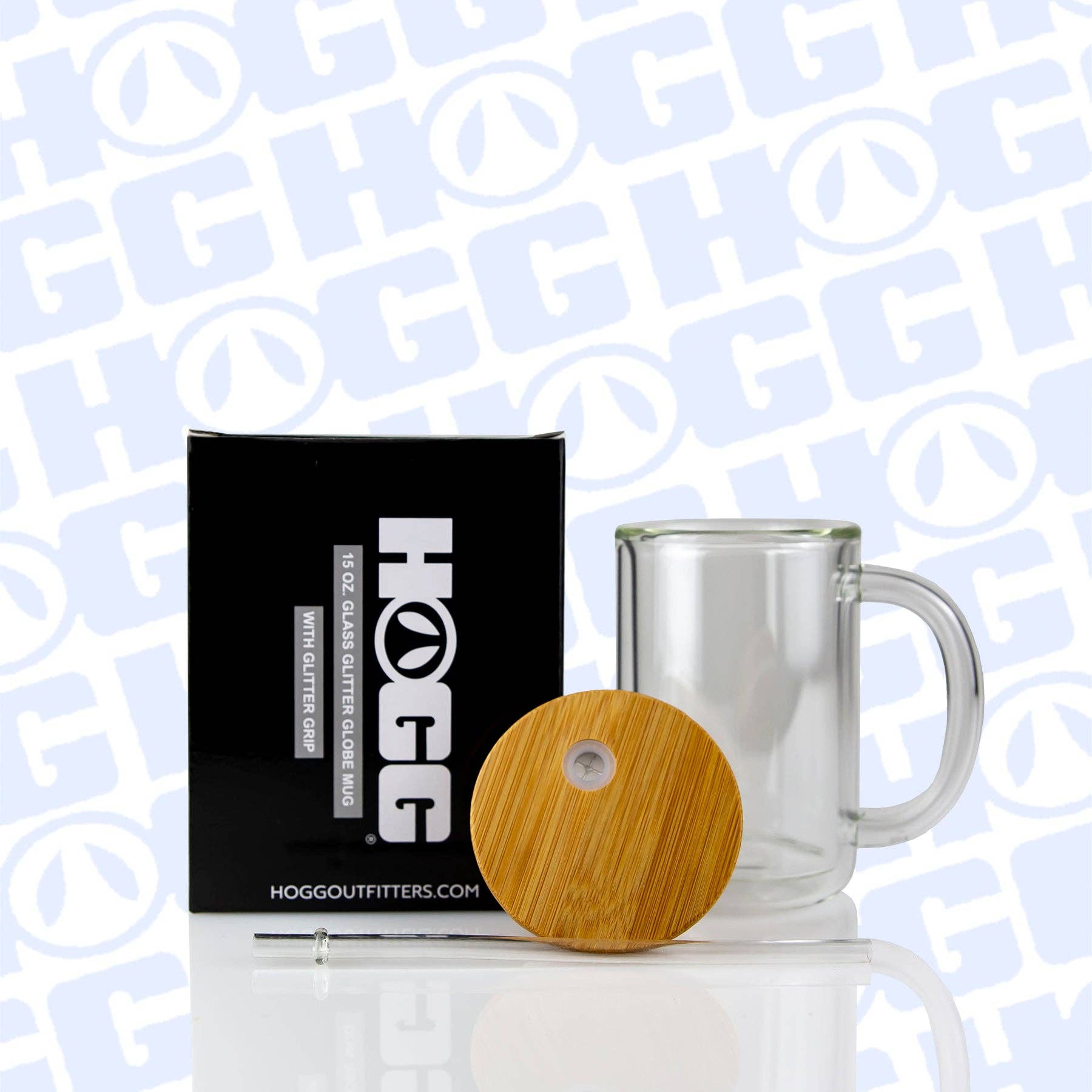 Hogg Outfitters - 15oz SUBLIMATION GLITTER GLOBE GLASS COFFEE MUG