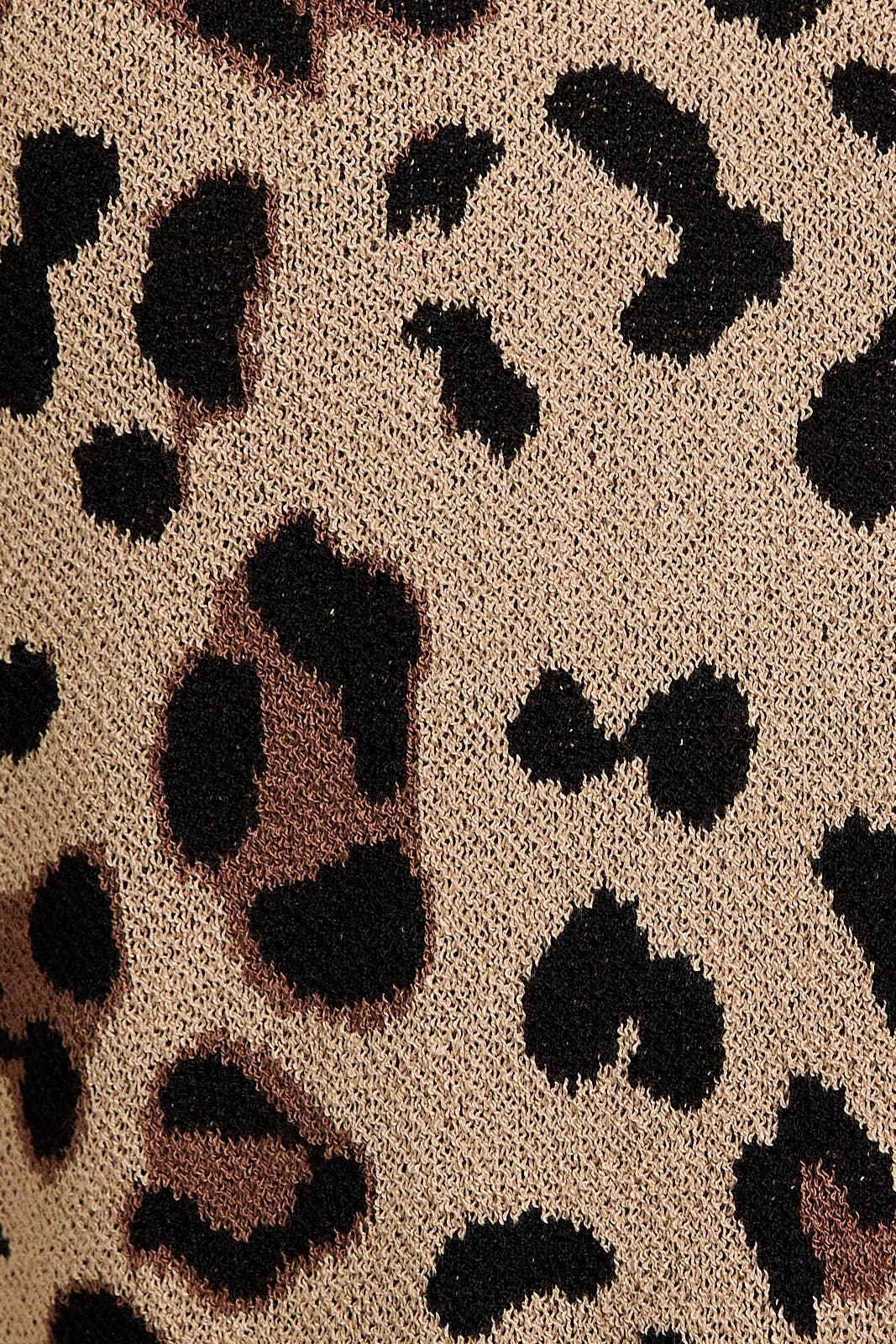 Ermeløs V-hals leopardprintet avskåret gensertopp