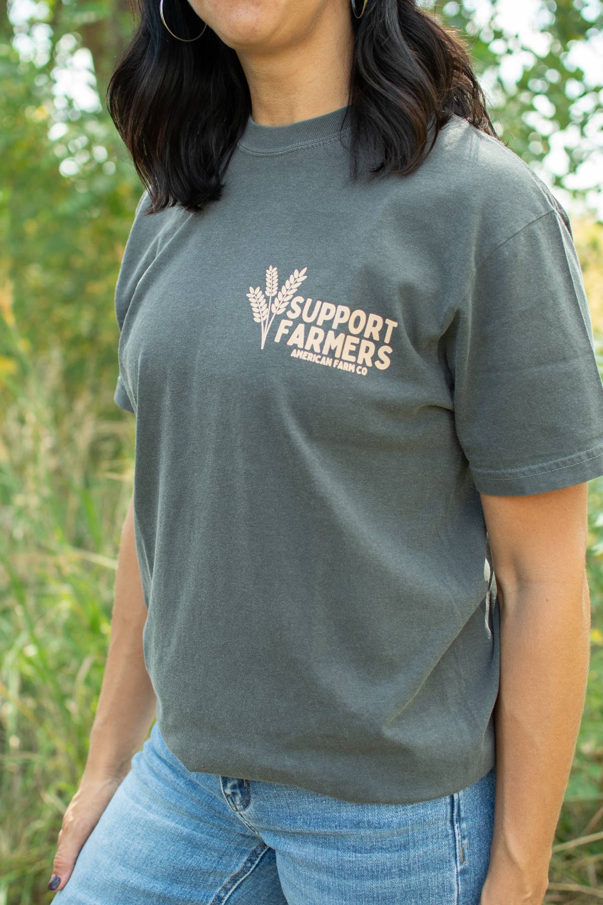 American Farm Company - Western ‘Support Farmers’ Wheat Unisex Graphic Tee