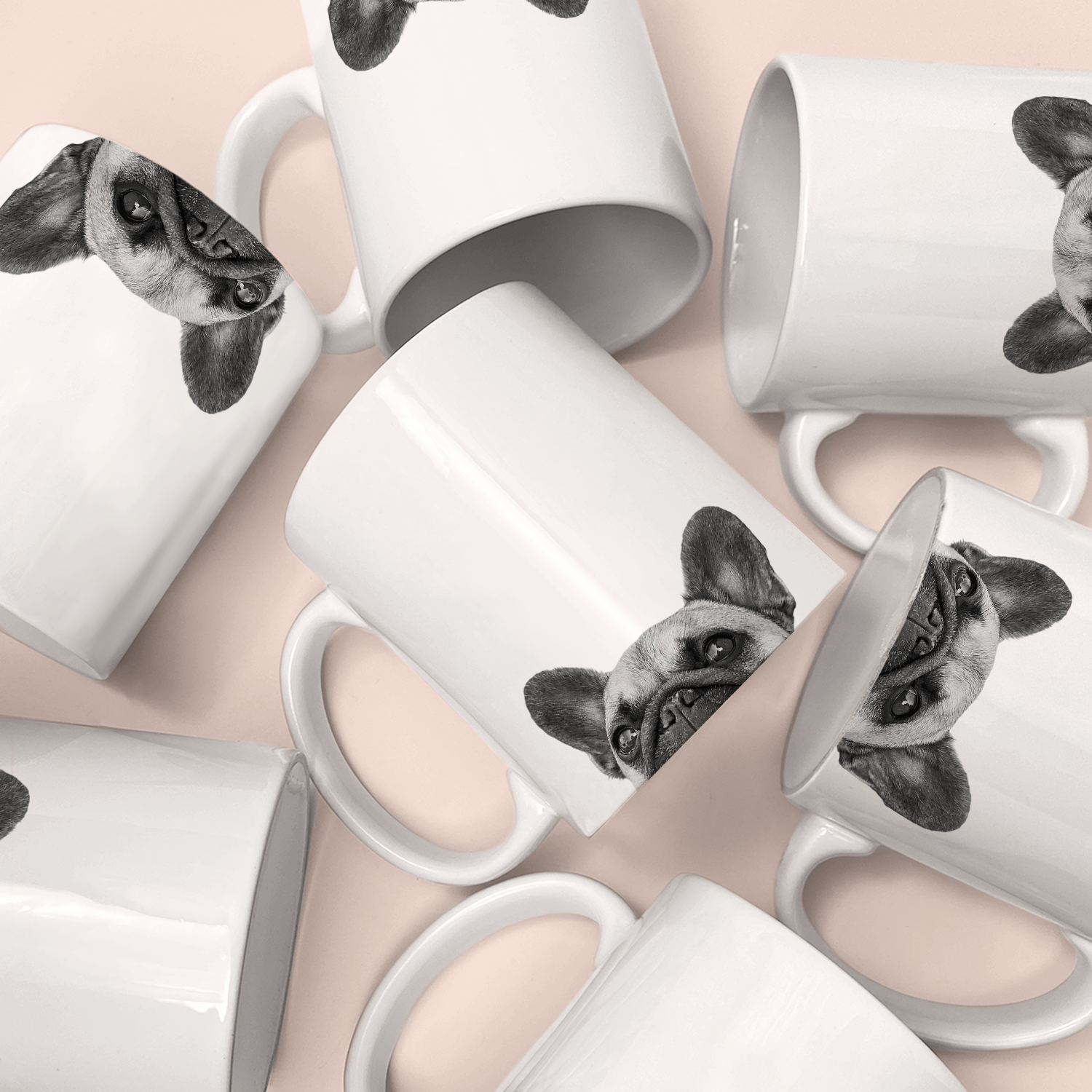 Peeking Frenchie Mug