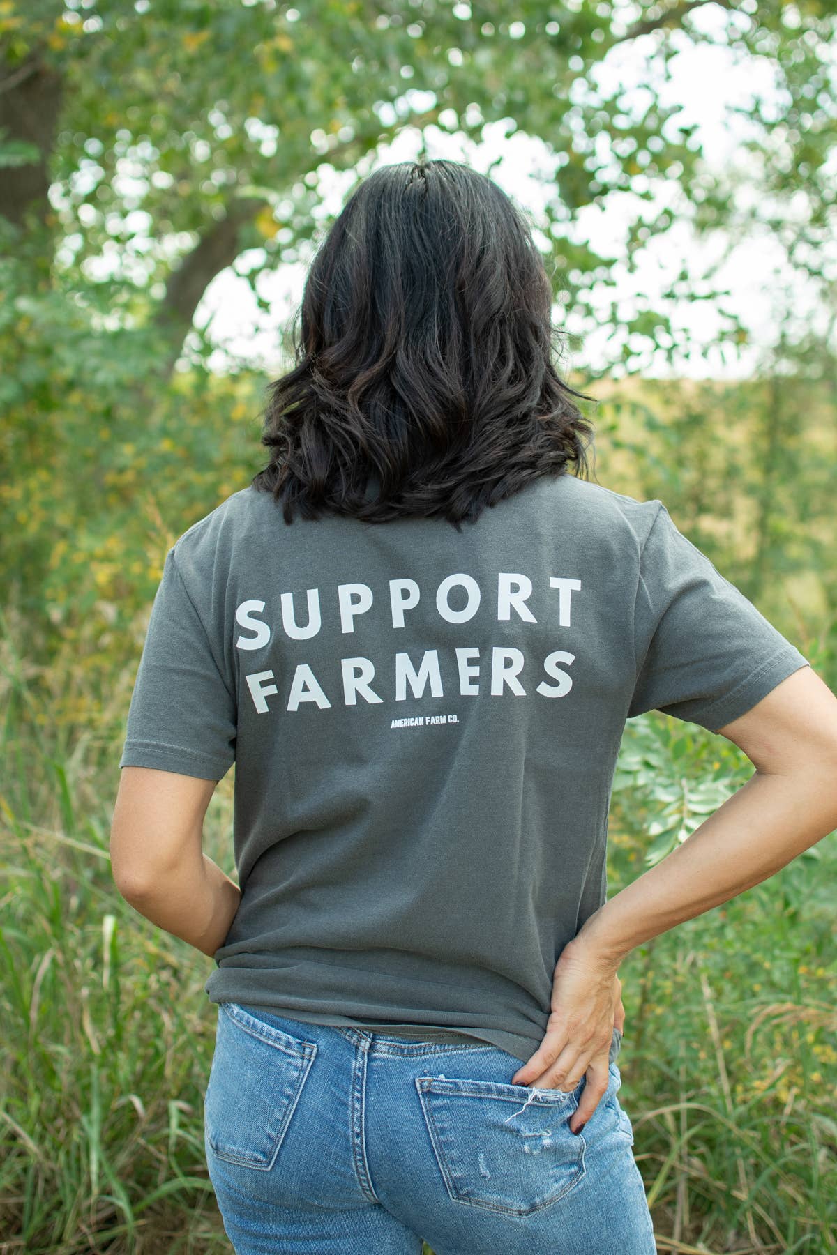 American Farm Company - Western ‘Support Farmers’ Wheat Unisex Graphic Tee