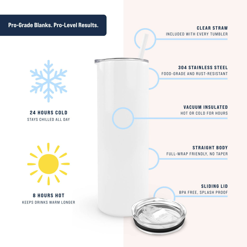 Hogg Outfitters - 20oz SUBLIMATION SKINNY EDGE TUMBLER