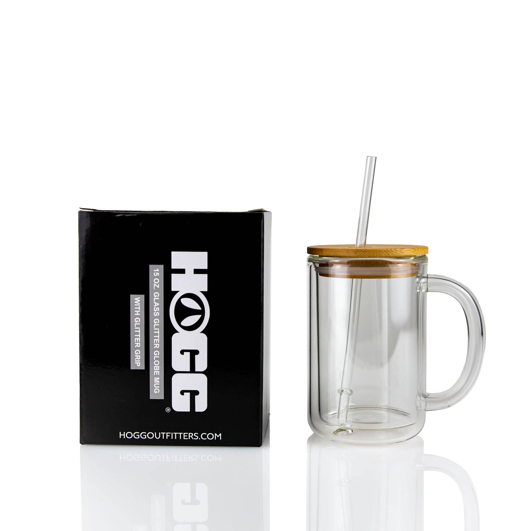 Hogg Outfitters - 15oz SUBLIMATION GLITTER GLOBE GLASS COFFEE MUG