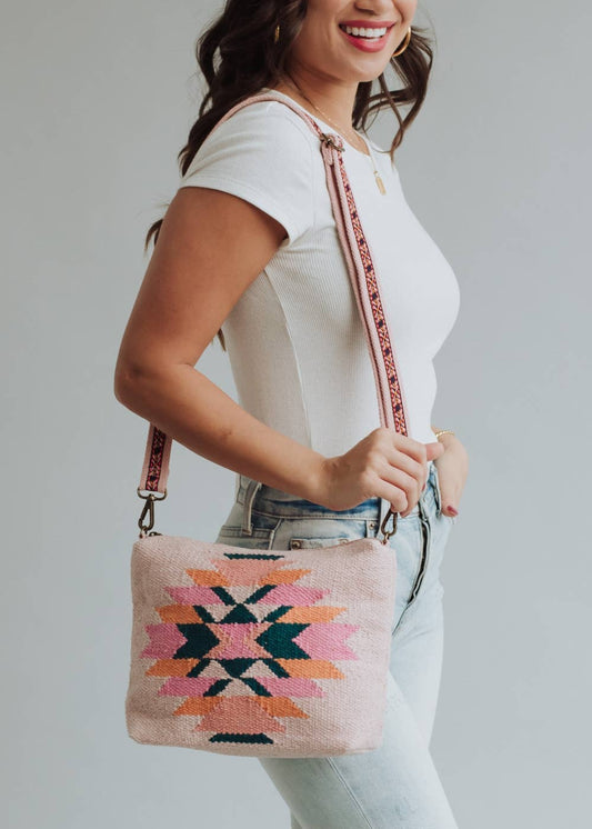 Panache Apparel Co. - Pink, Teal & Orange Aztec Crossbody