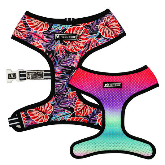 Frenchie Duo Reversible Harness - Tropical Palms