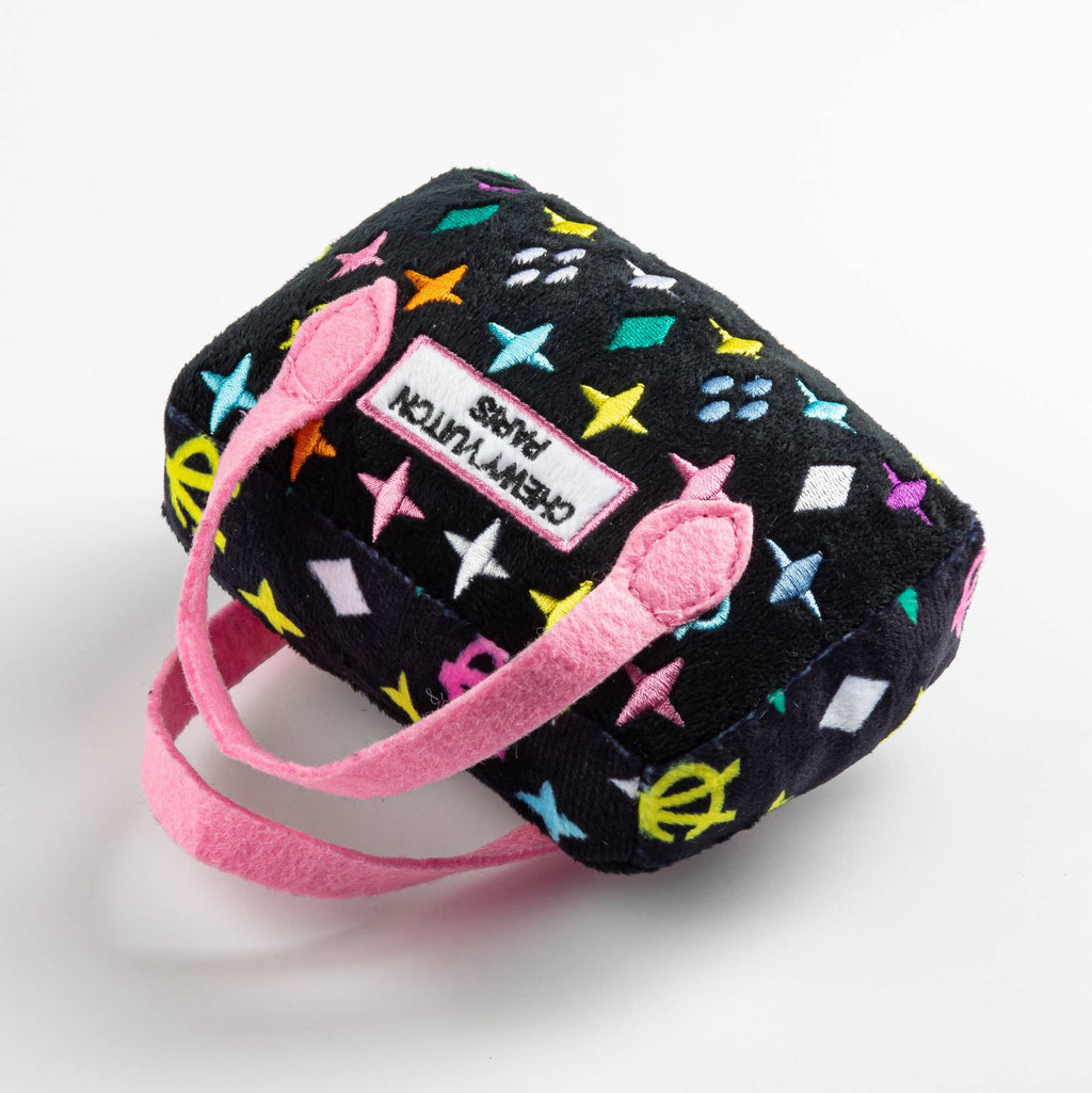 Svart Monogram Chewy Vuiton-veske med pipelyd til hund