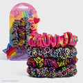 KITSCH - Lisa Frank x Kitsch Ruched Satin Scrunchies in Rainbow Leopard