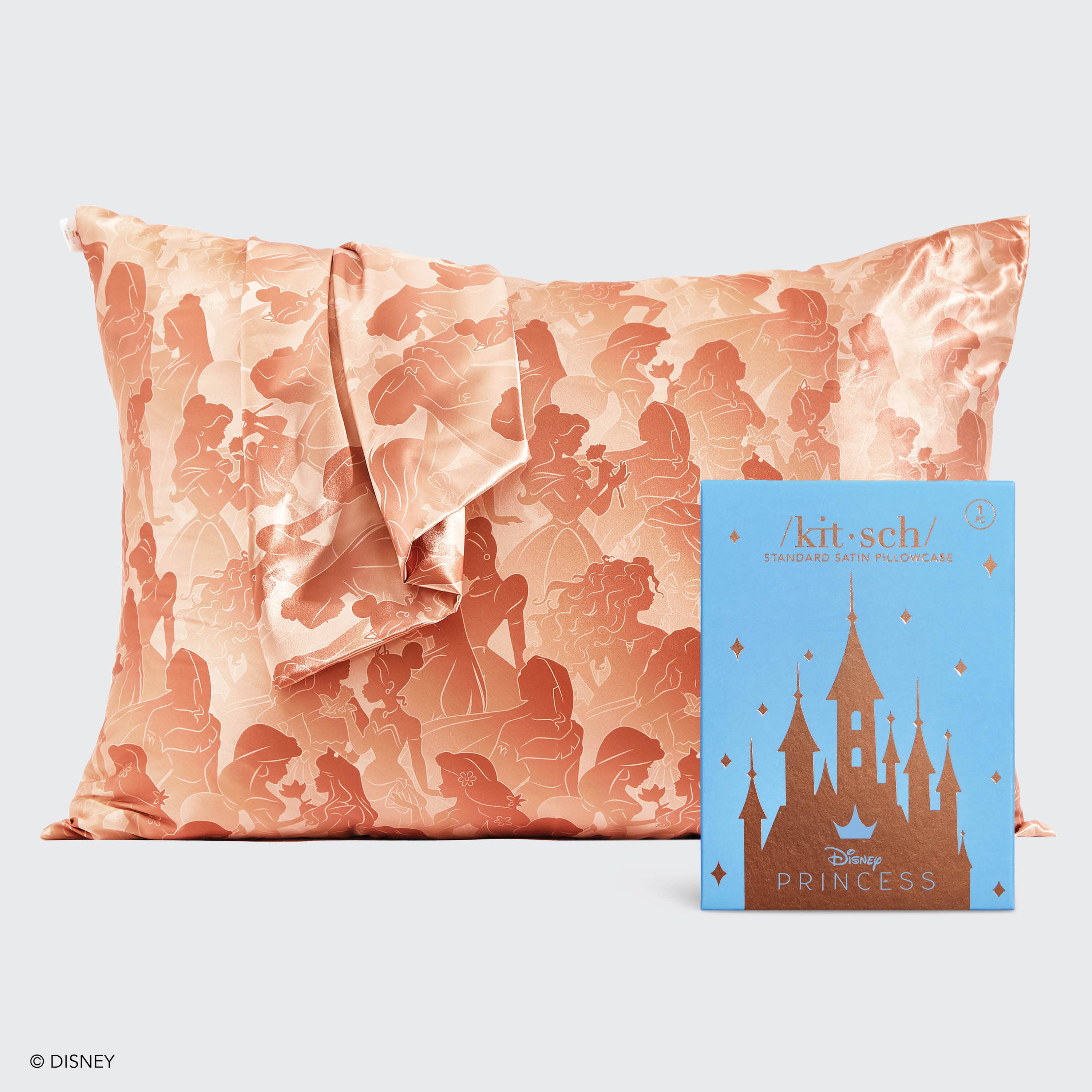 KITSCH - Disney x Kitsch Satin Pillowcase - Princess Party – Nordic and ...