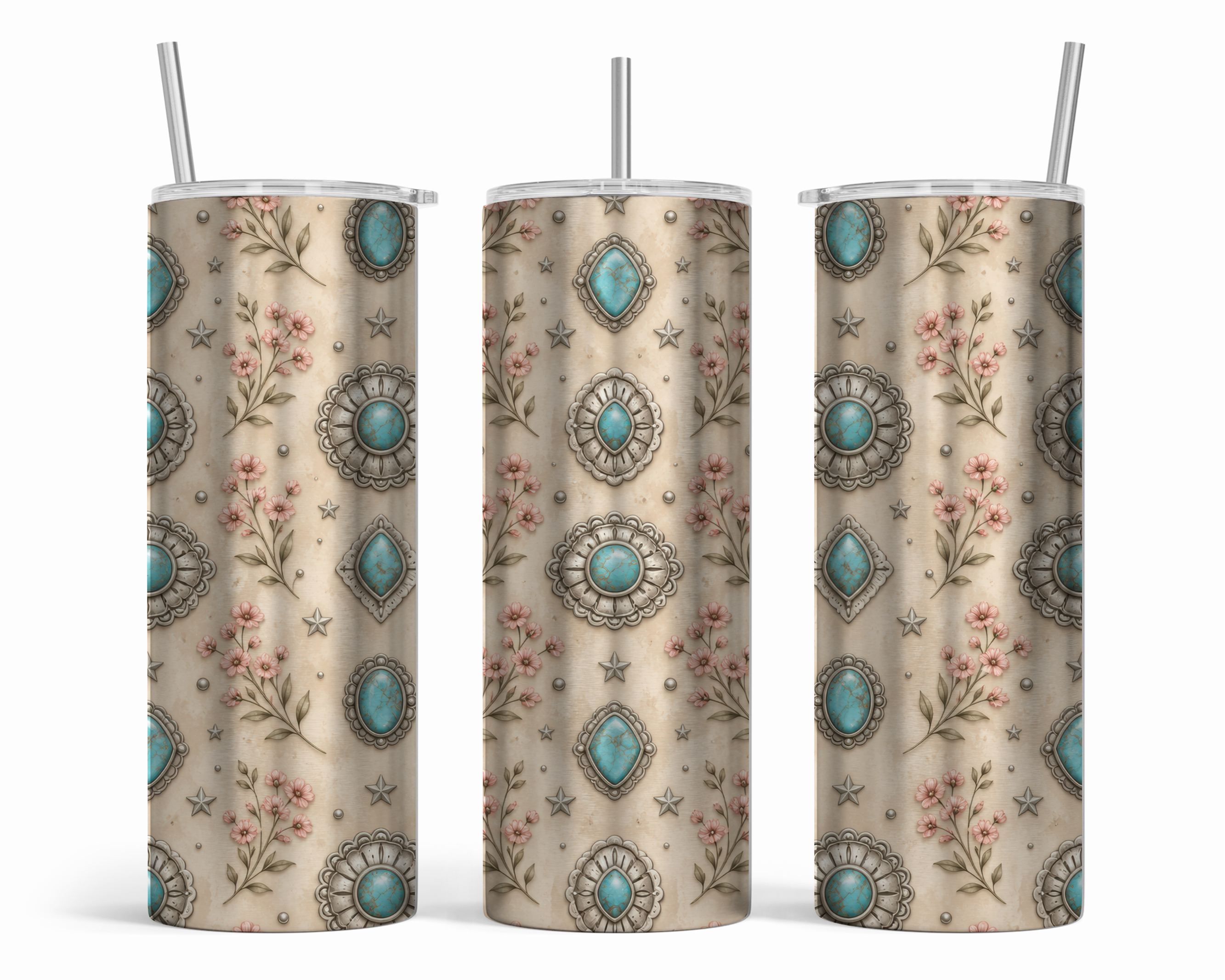 Southwestern Concho 20 oz Skinny Tumbler