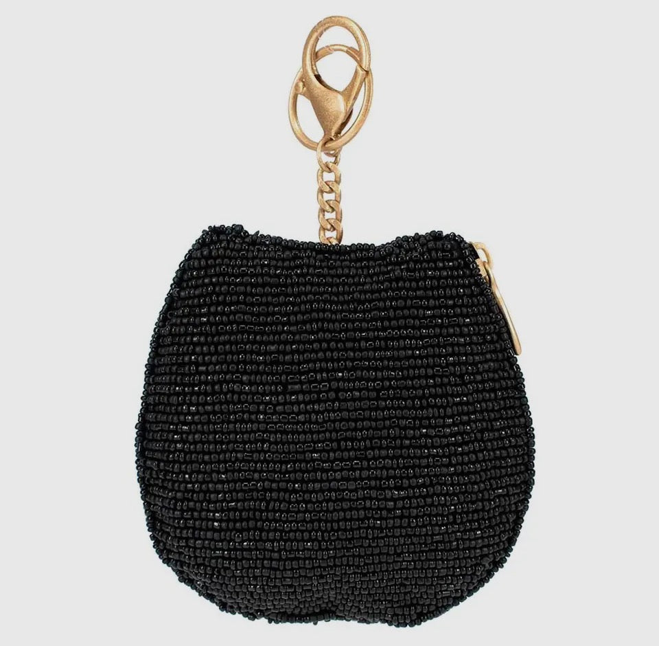 Monedero/llavero con forma de herradura con cuentas de la buena suerte