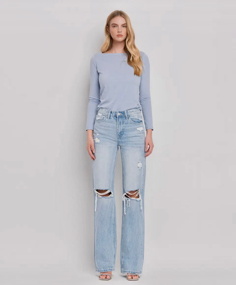 90’s Vintage Super High Rise Flare Jeans