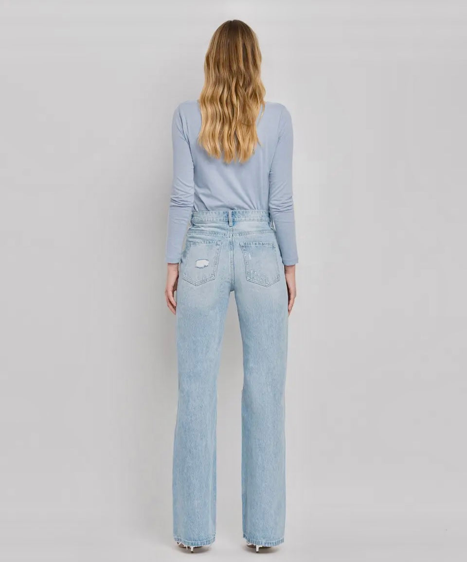 90’s Vintage Super High Rise Flare Jeans