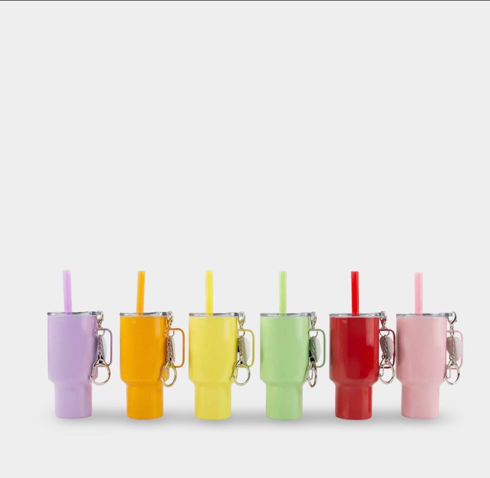 4 oz Mini Travel Tumbler Keychain | Mini Stanley Style Cup | Personalized Mini Tumbler | Tiny Shot Cup | Cute Gift | Backpack Charm