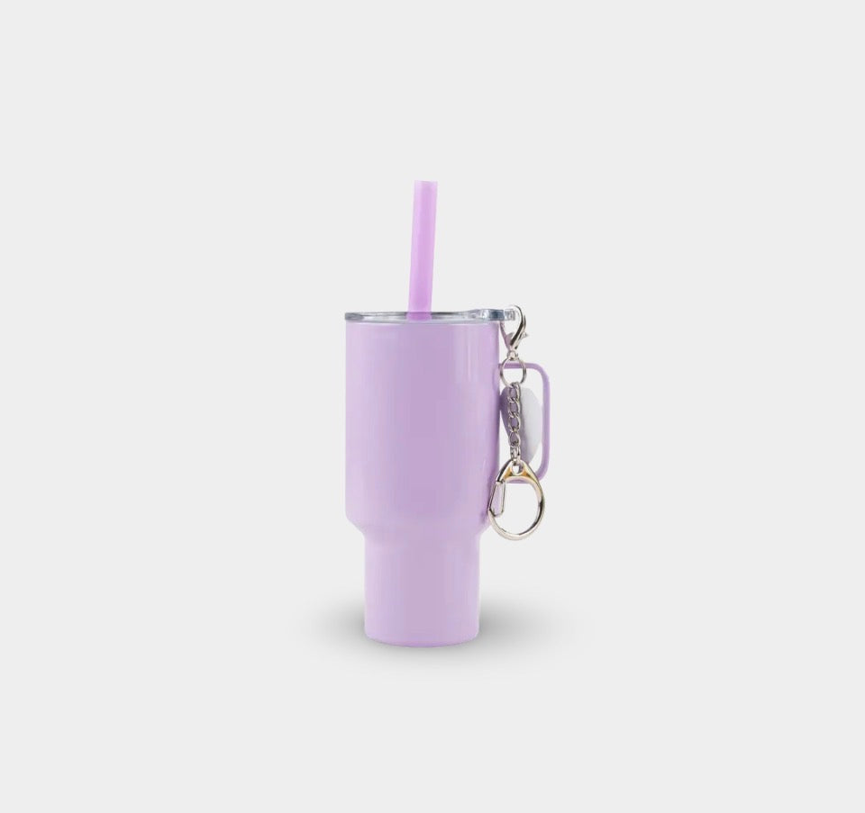 4 oz Mini Travel Tumbler Keychain | Mini Stanley Style Cup | Personalized Mini Tumbler | Tiny Shot Cup | Cute Gift | Backpack Charm