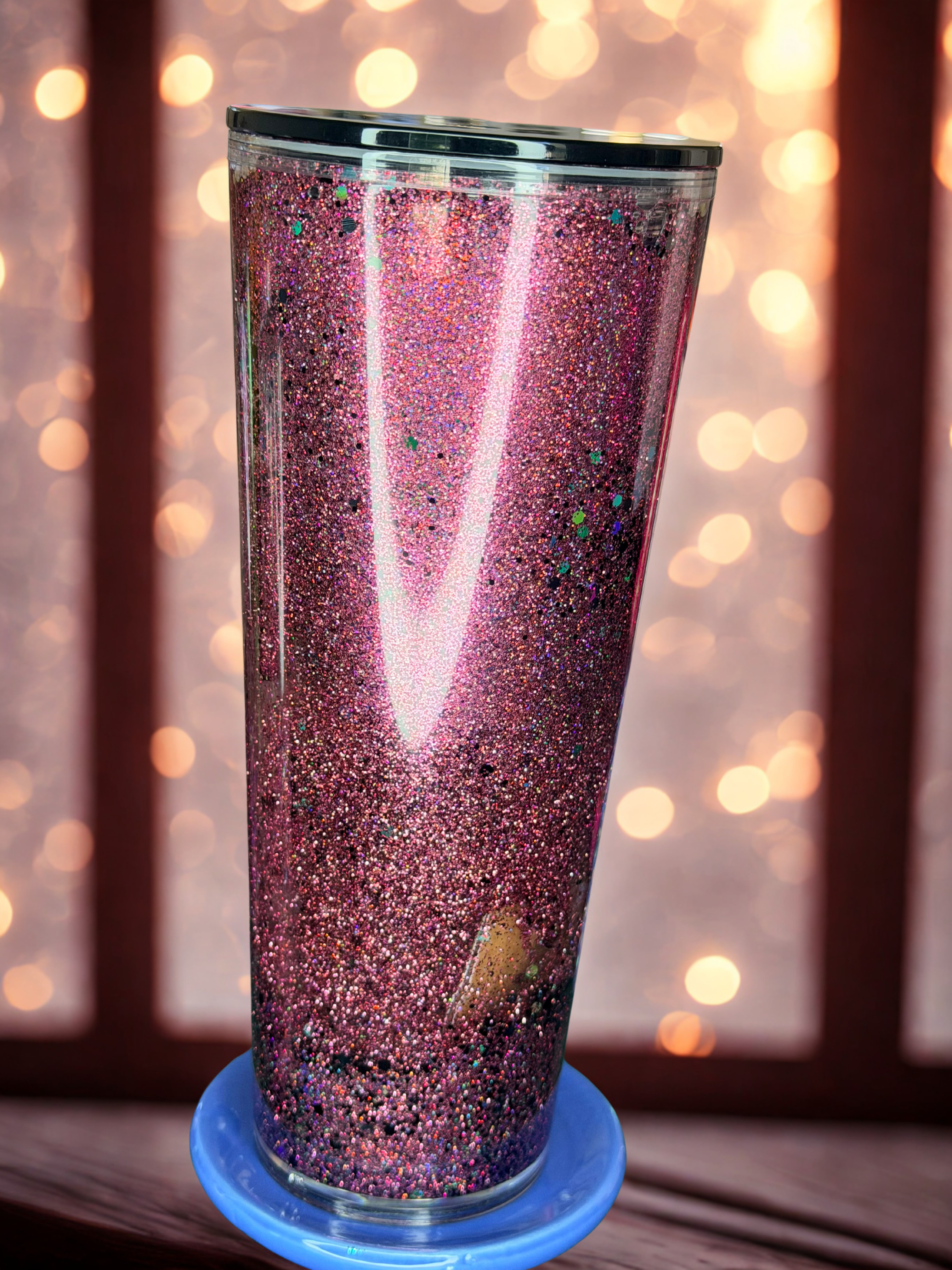 24 oz Snow Globe Glitter Tumbler