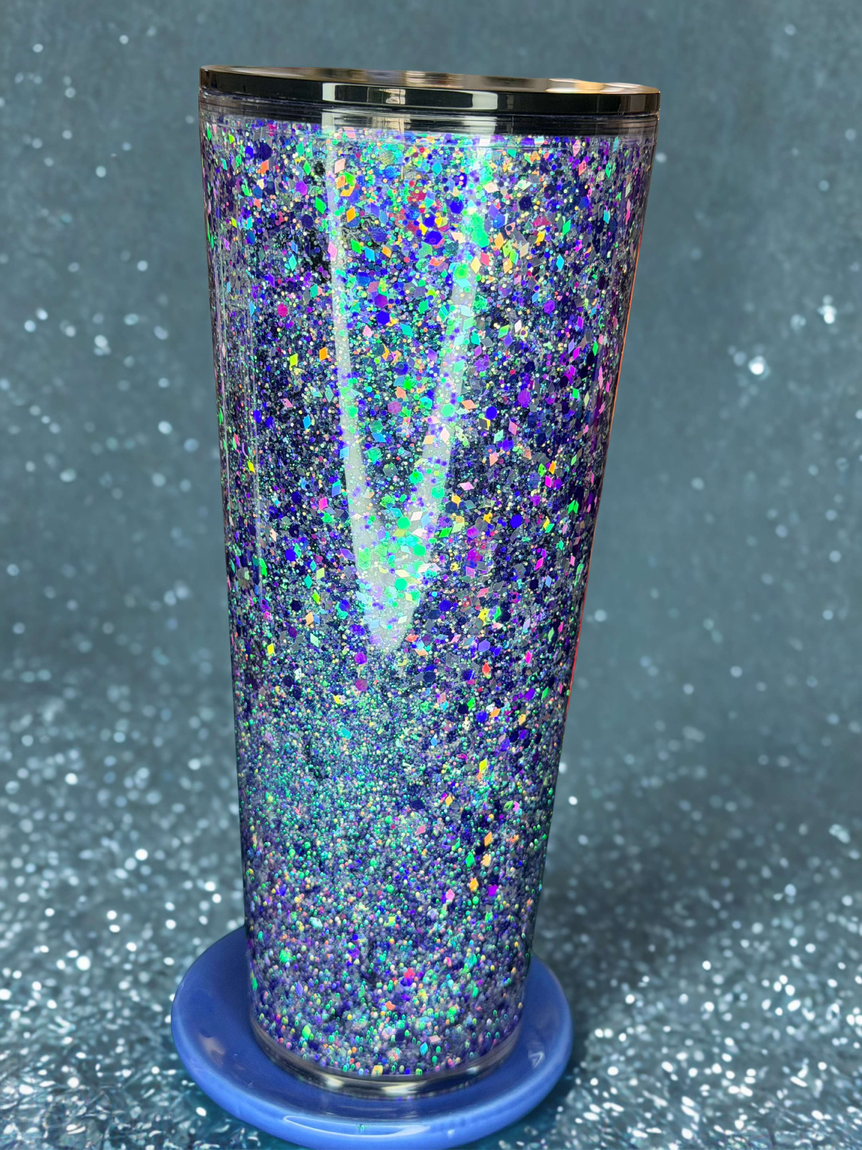 24 oz Snow Globe Glitter Tumbler