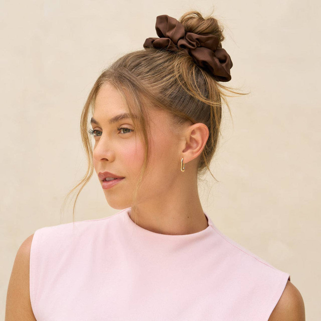 KITSCH - Black & Chocolate Oversized Scrunchies