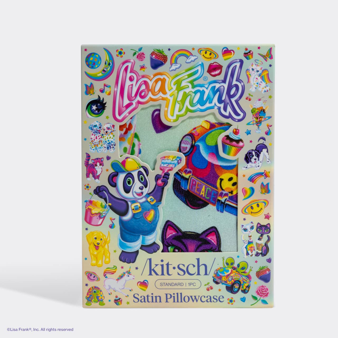 KITSCH - Lisa Frank x Kitsch Standard Satin Pillowcase - The Fantastic World of Lisa Frank