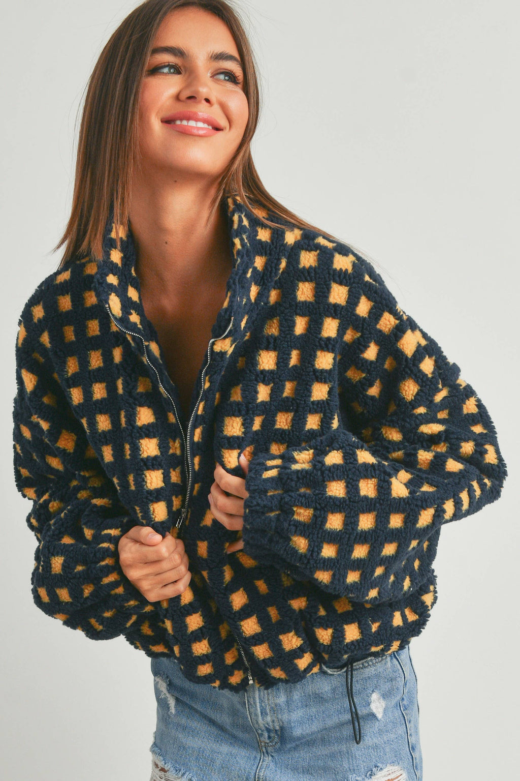 Chaqueta de sherpa afelpada