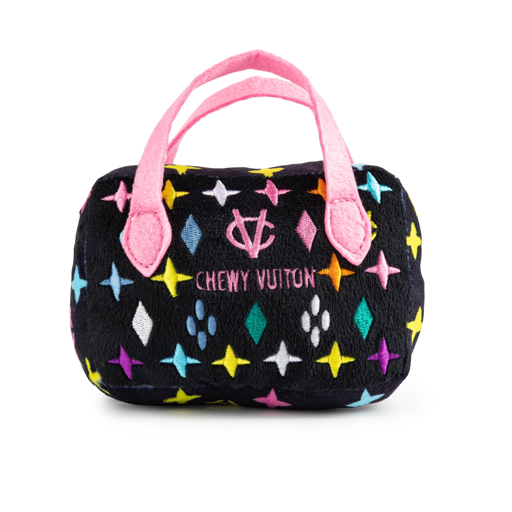 Svart Monogram Chewy Vuiton-veske med pipelyd til hund