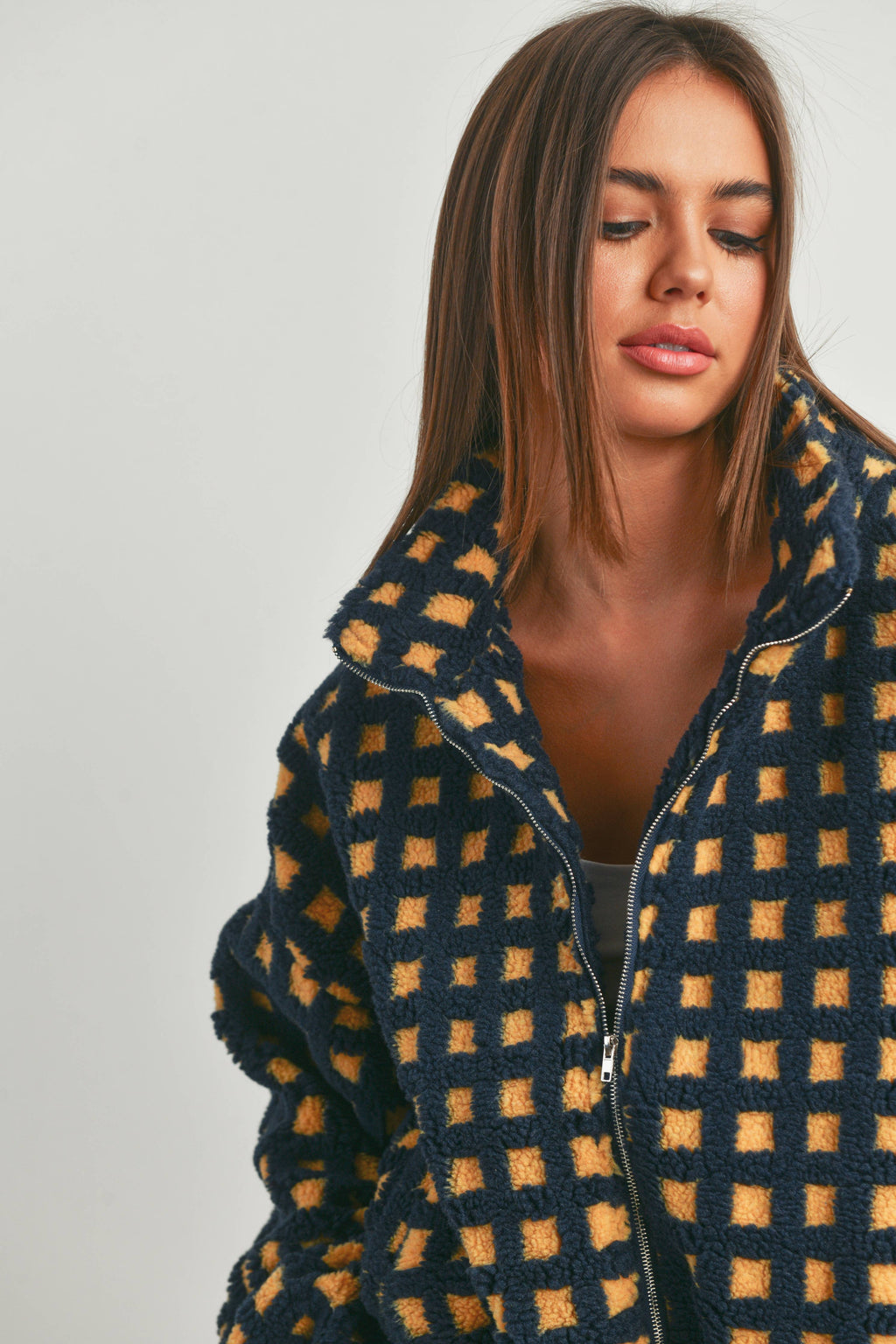 Chaqueta de sherpa afelpada