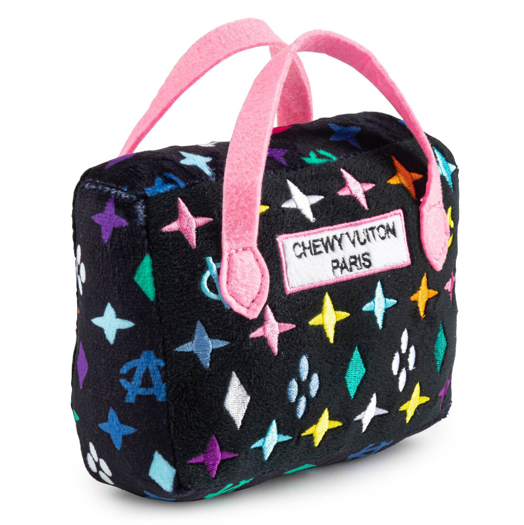 Svart Monogram Chewy Vuiton-veske med pipelyd til hund