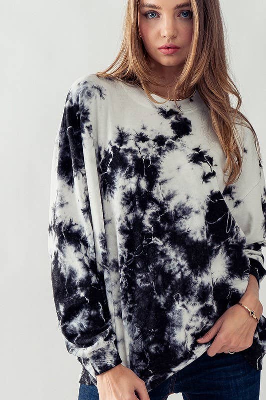 Betty Oversized Genser i Svart og Hvitt