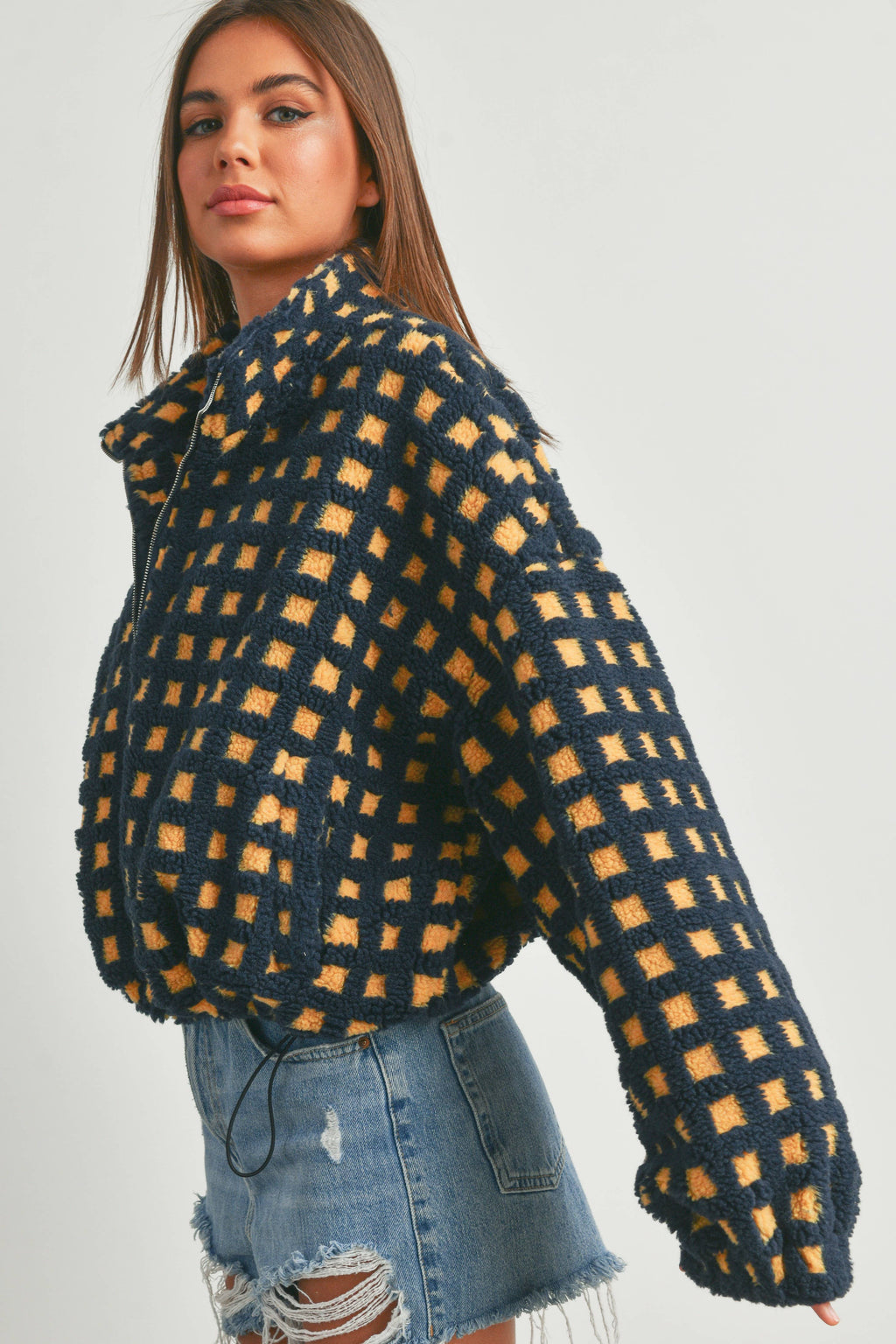 Chaqueta de sherpa afelpada