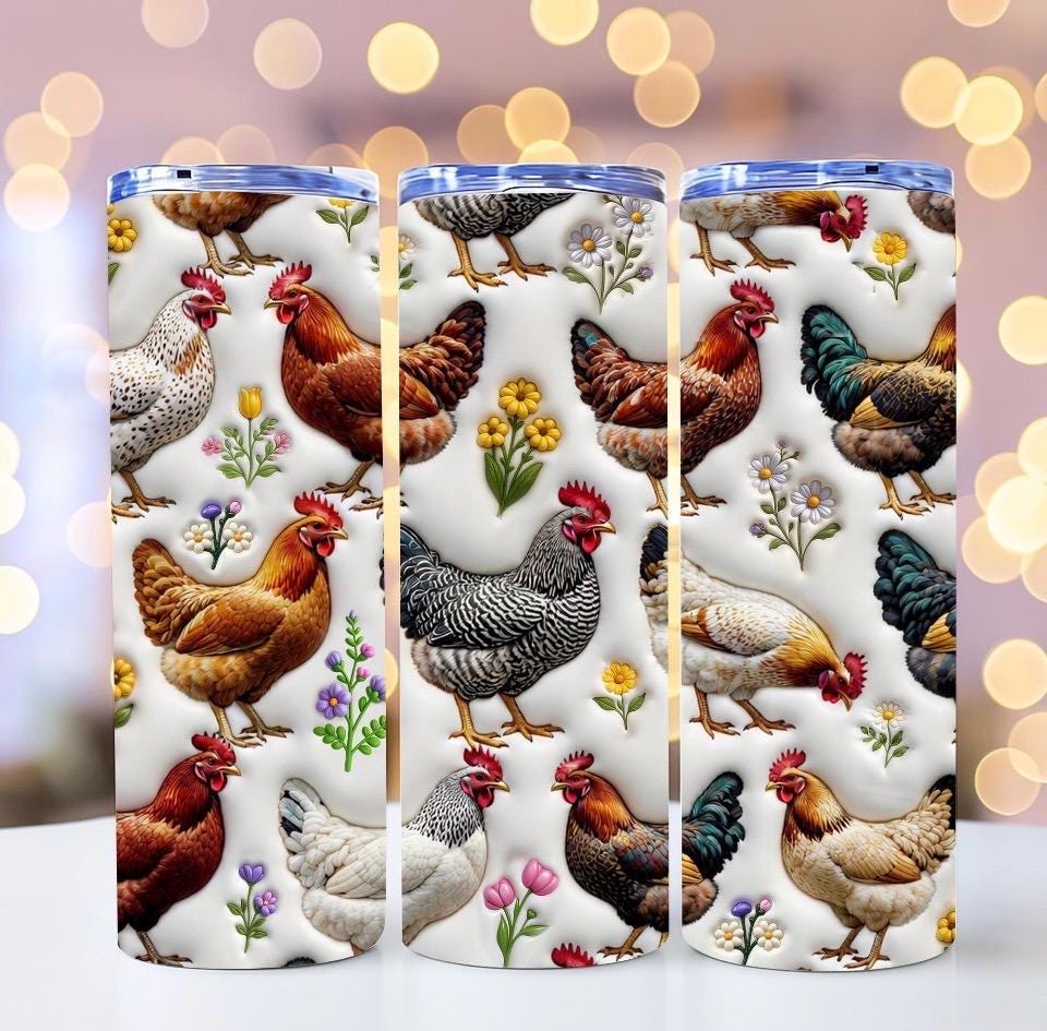 Holographic Hens & Chickens Stainless Steel Tumbler