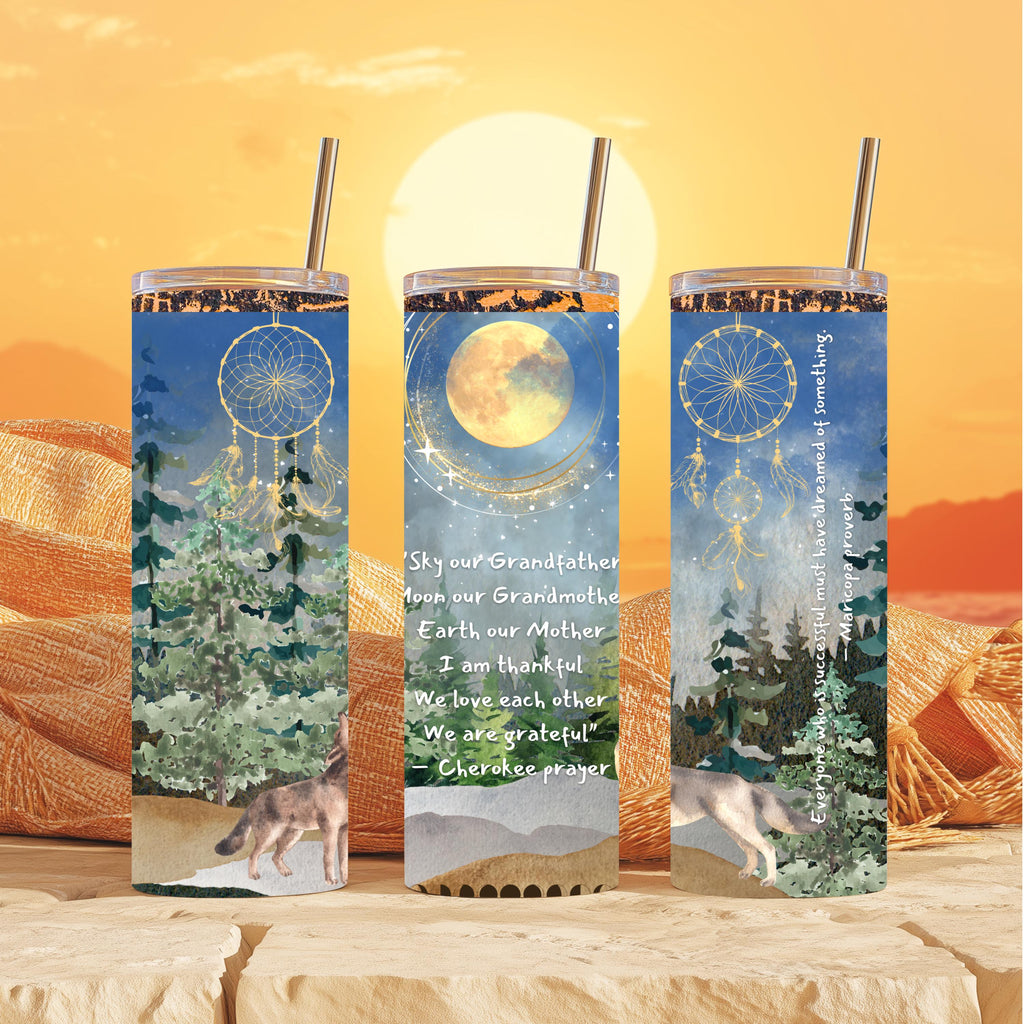 Cherokee Tribal Prayer Stainless Steel Tumbler