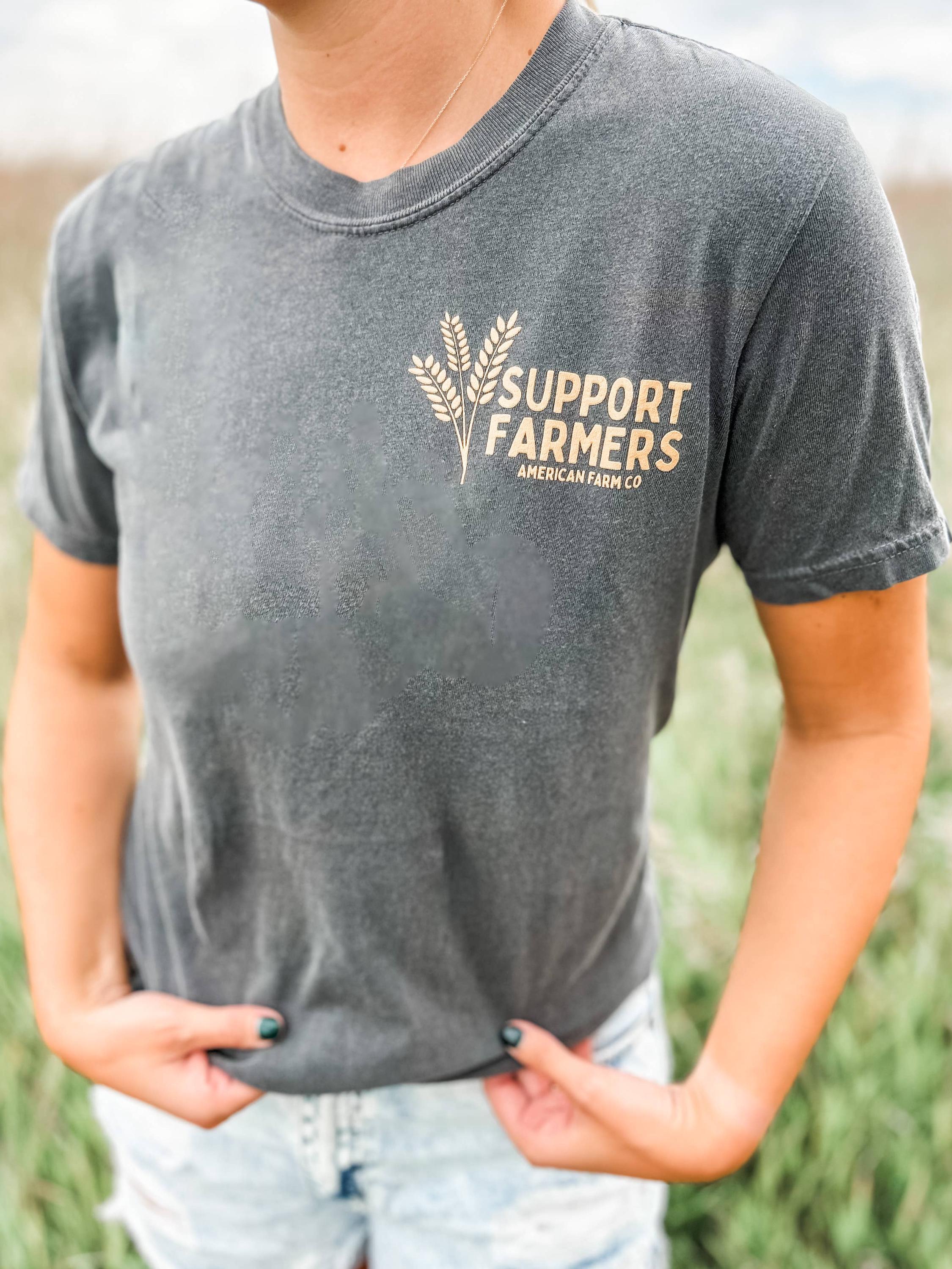 American Farm Company - Western ‘Support Farmers’ Wheat Unisex Graphic Tee