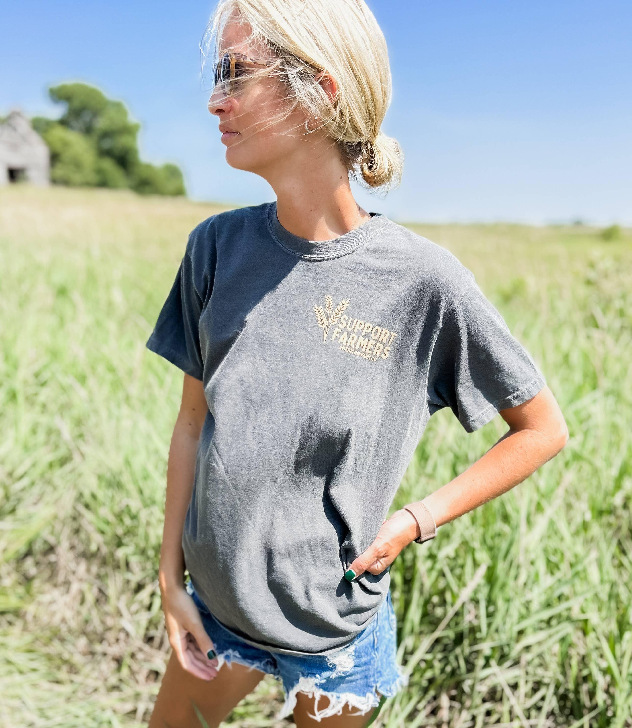American Farm Company - Western ‘Support Farmers’ Wheat Unisex Graphic Tee