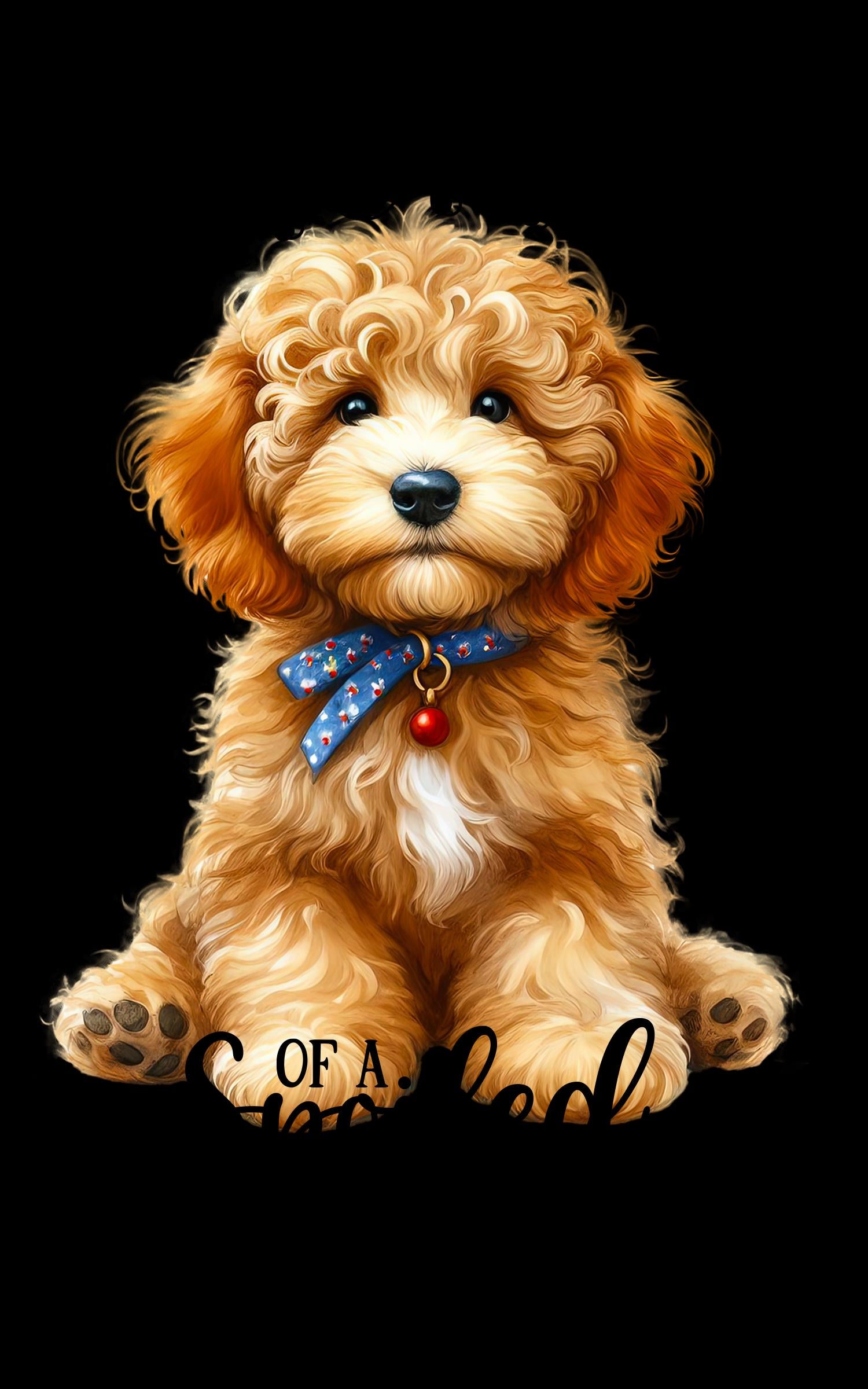 Home of a Spoiled Rotten Goldendoodle Waffle Tea Towel – Funny Goldendoodle Kitchen Towel