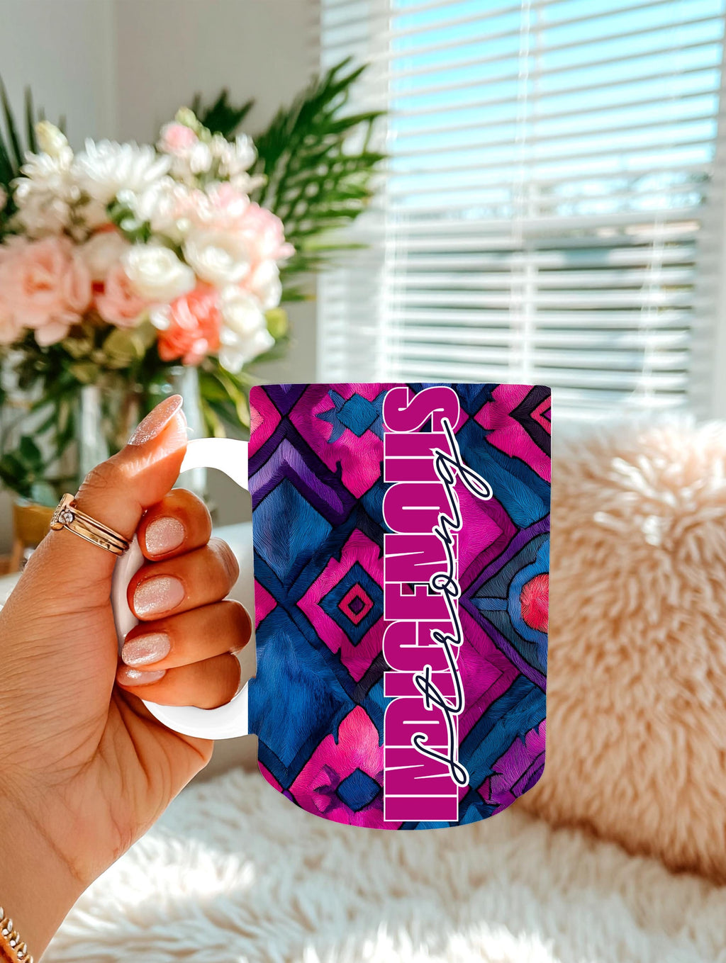 Indigenous Strong Mug | Native Pride Coffee Mug | Indigenous Woman Empowerment Gift | 11 oz or 15 oz Ceramic Mug