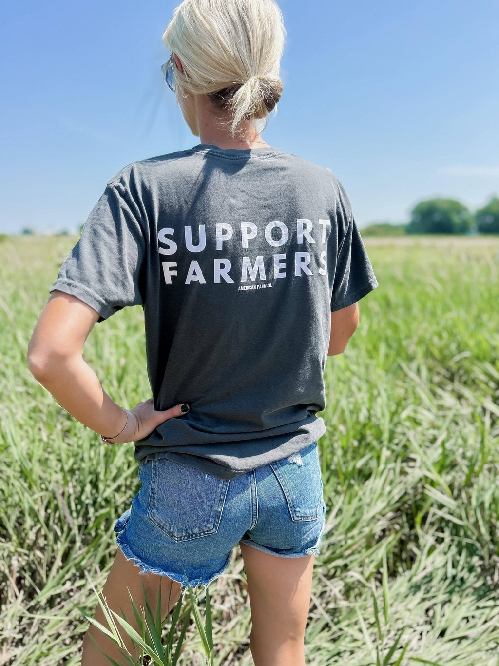 American Farm Company - Western ‘Support Farmers’ Wheat Unisex Graphic Tee