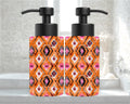 Orange Western Aztec Soap Dispenser | Southwestern Bathroom Décor | Boho Farmhouse Soap Pump | Rustic Home Accessory