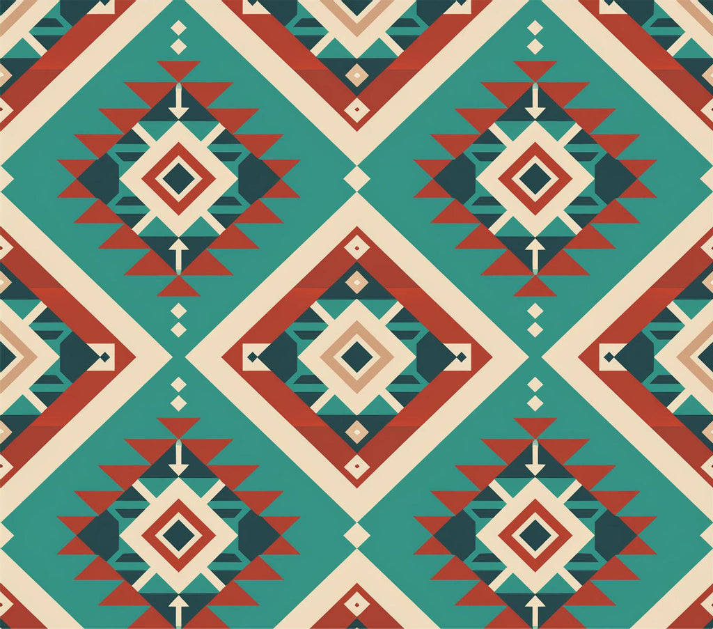 Southwestern Aztec Skinny Tumbler | Western Boho Tumbler | Native Inspired Drinkware | Turquoise Geometric Cup
