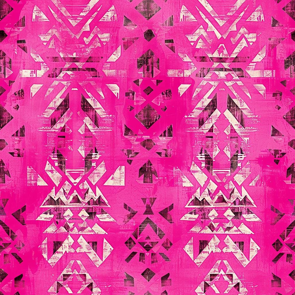 Pink Aztec 4-in-1 Can Cooler | Converts to a 14 oz Tumbler | Western Can Cooler | Skinny Can, Standard Can & Bottle Holder | Handmade Gift