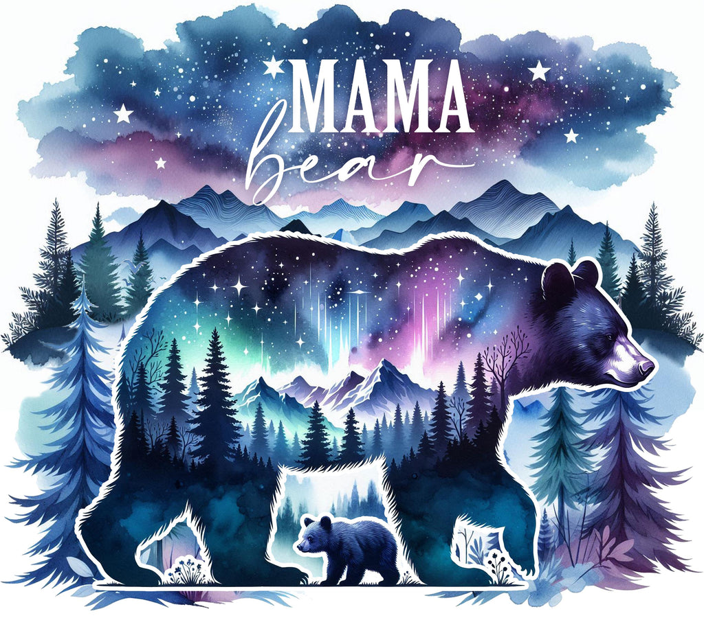Mama Bear Tumbler | Bear Mom 20 oz Skinny Tumbler | Woodland Wildlife Gift | Nature Lover Travel Cup