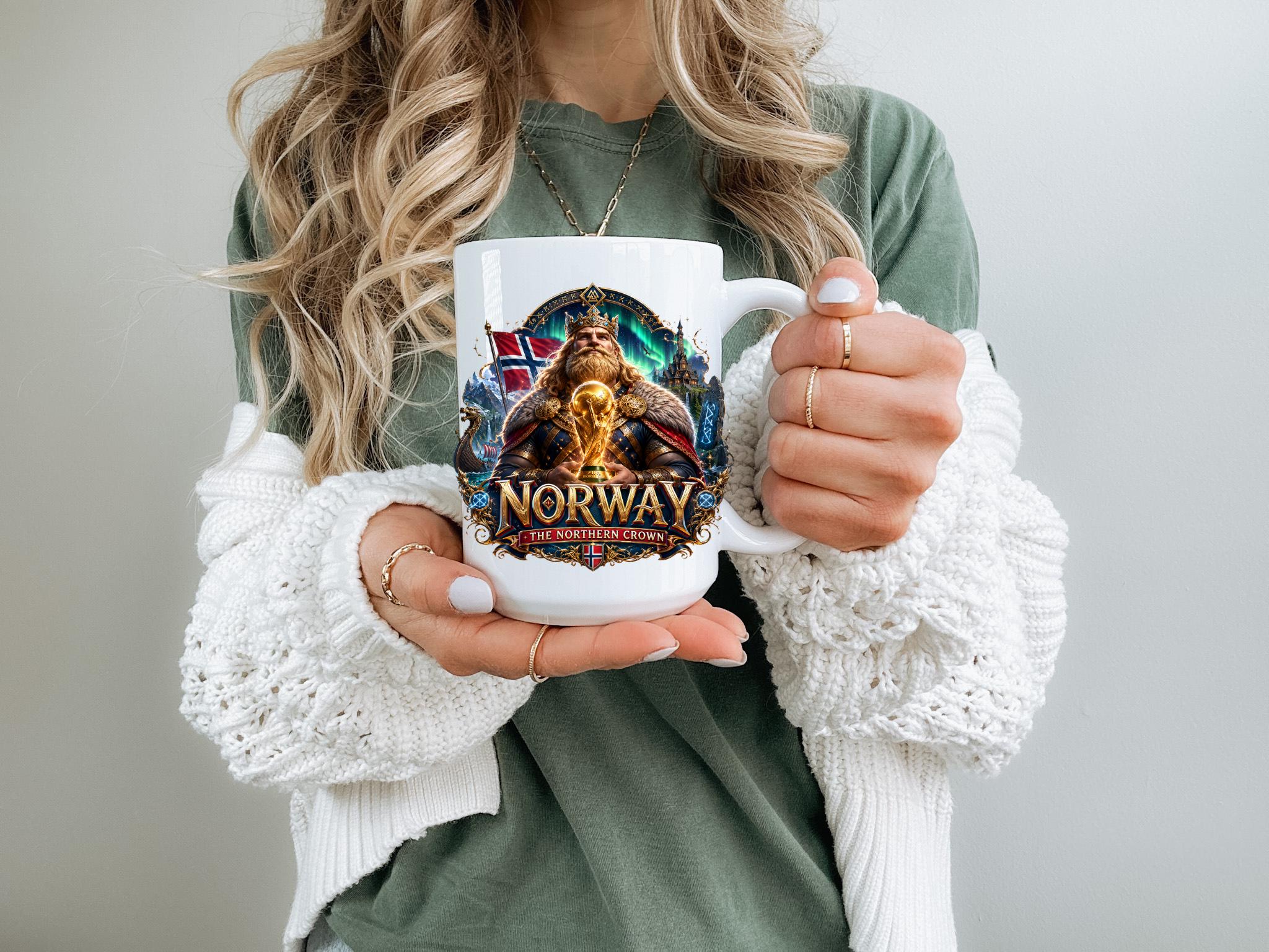 Norway Viking Mug | Norwegian Coffee Mug | Viking King Cup | Scandinavian Gift | Nordic Heritage Mug | Norway Souvenir | Gift for Norwegian