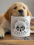 Support Your Local Farmer Mug & Sticker Set | 15 oz Coffee Mug with Matching Vinyl Sticker | Farmhouse Gift | Farmer Appreciation Gift