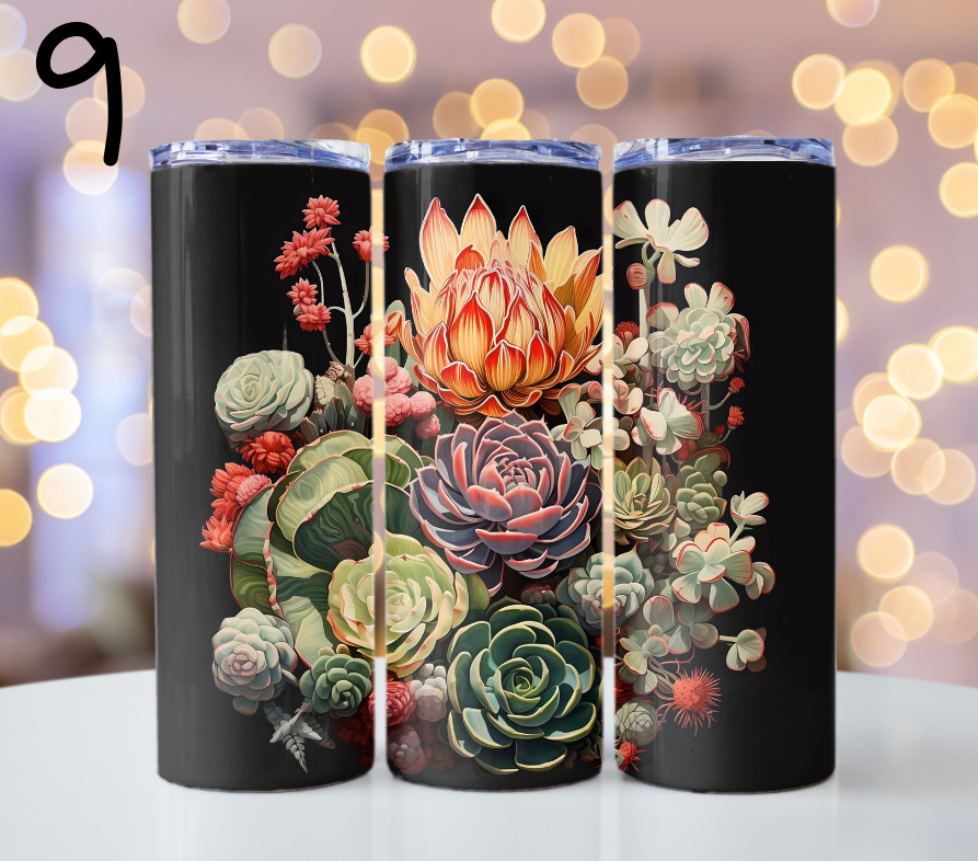 Stainless Steel 20oz Tumblers w/Straw